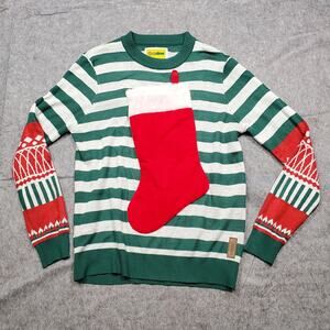 Tipsy Elves Sweater Unisex Medium Ugly Christmas Novelty Festive Holiday Striped